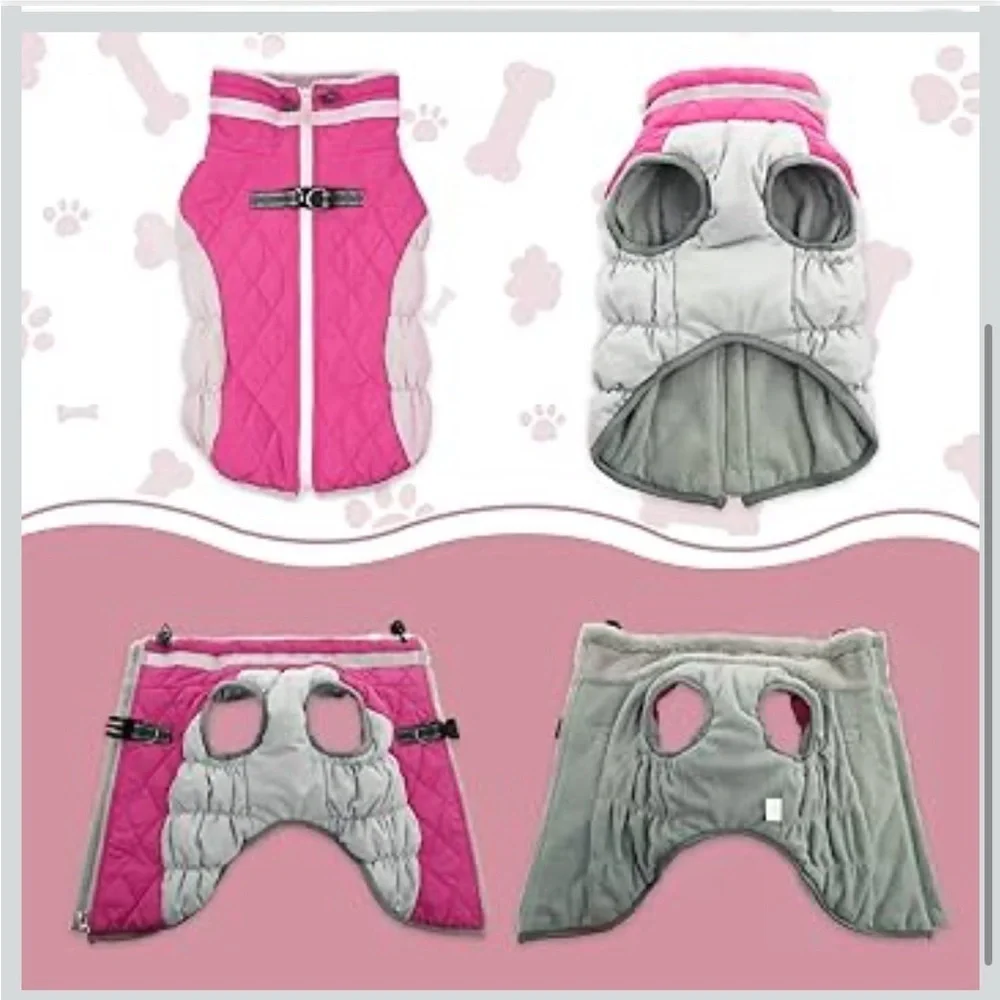 Lelepet Dog Coat Warm Dog Winter Coat Waterproof Dogs Jacket L/ 488-bb3